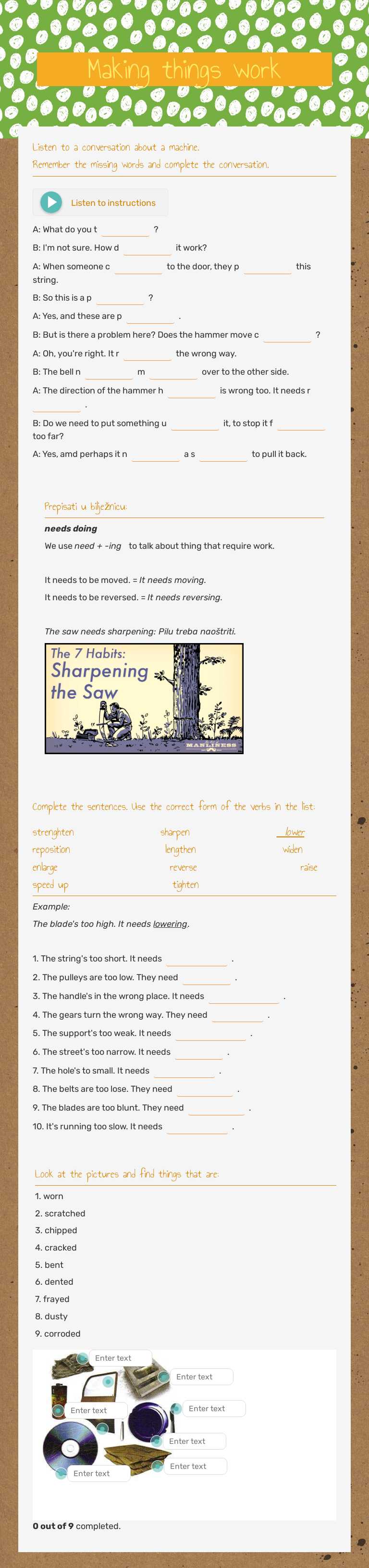Making things work worksheet preview image