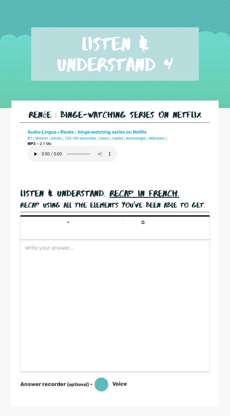 Listen & understand 4 Grade 9 worksheet preview