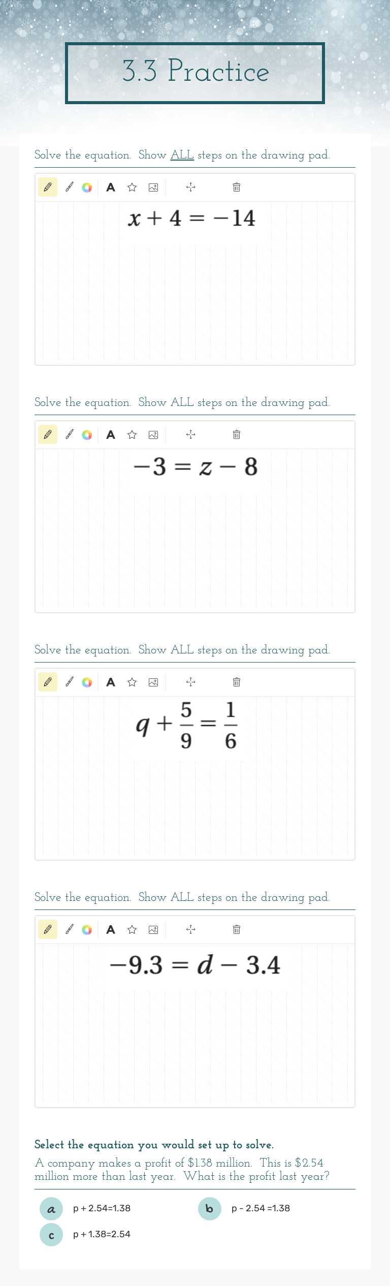3.3 Practice Grade 7 worksheet preview