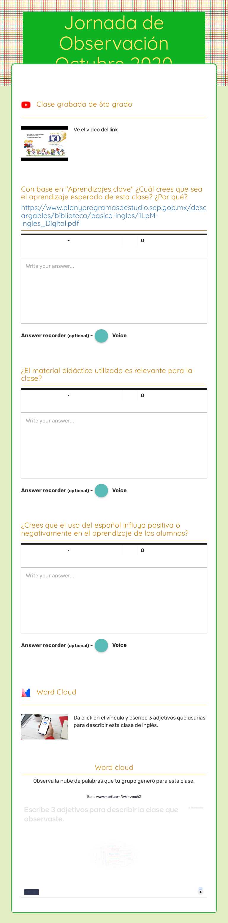 Jornada de Observación Octubre 2020 Other worksheet preview