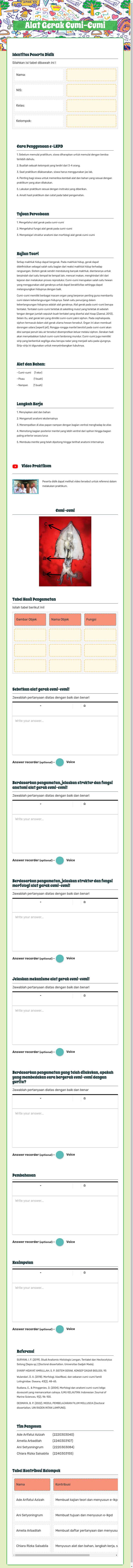 Alat Gerak Cumi-Cumi worksheet preview image