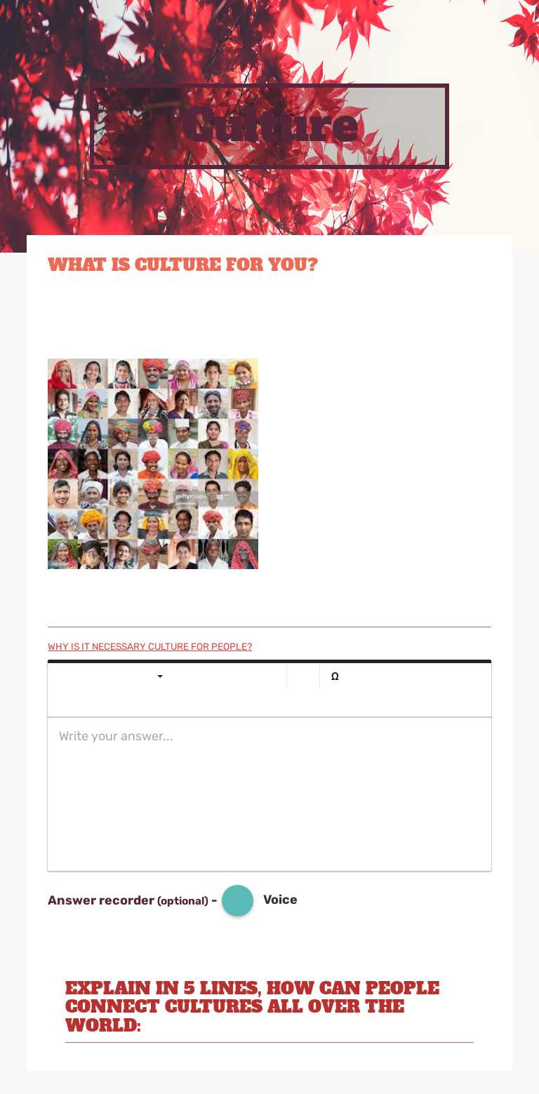 Culture worksheet preview image