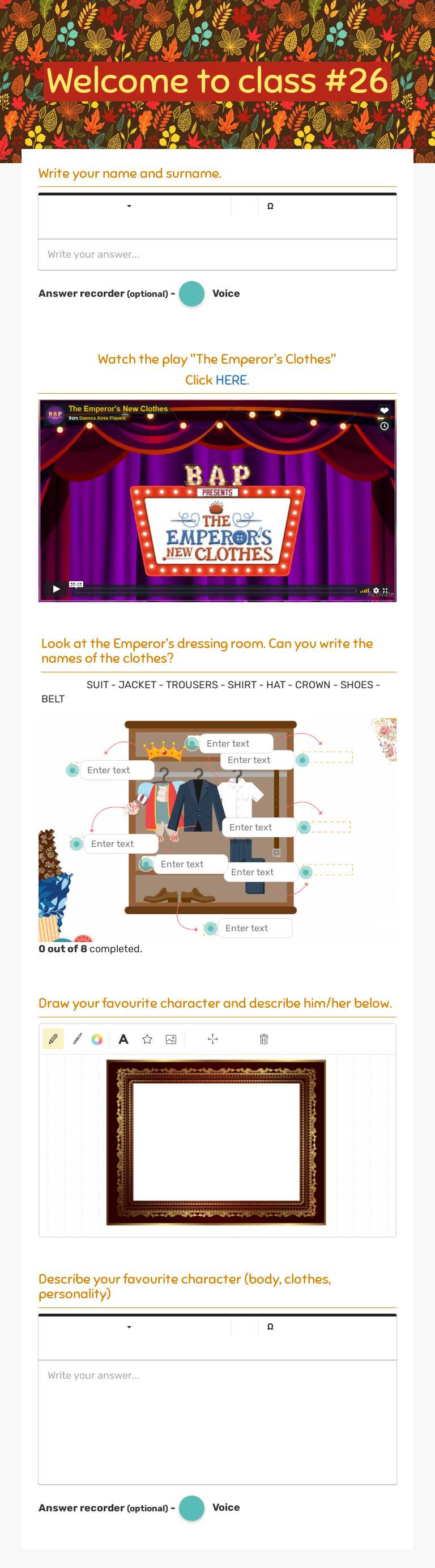 Welcome to class #26 Grade 3 worksheet preview