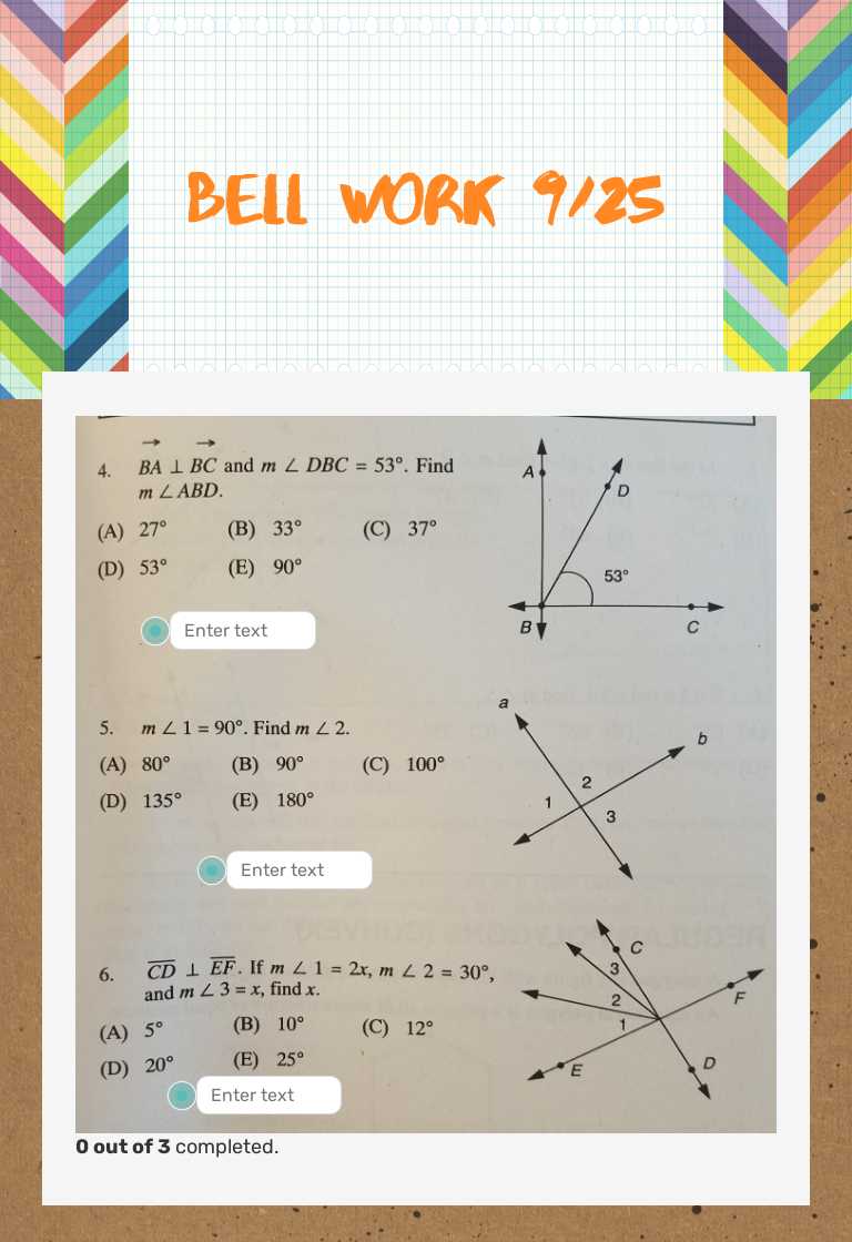 Bell work 9/25 worksheet preview image