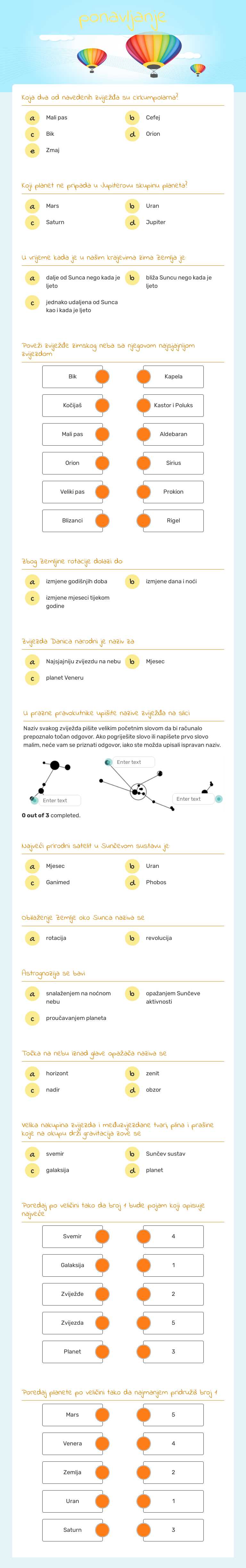 ponavljanje worksheet preview image