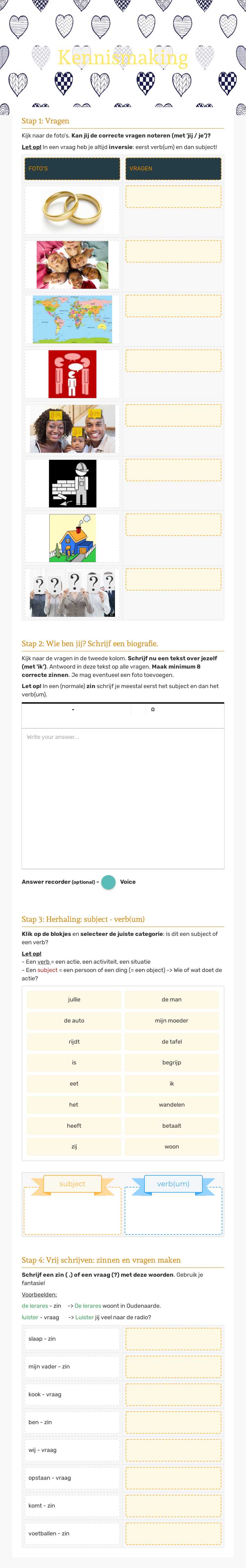 Kennismaking worksheet preview image