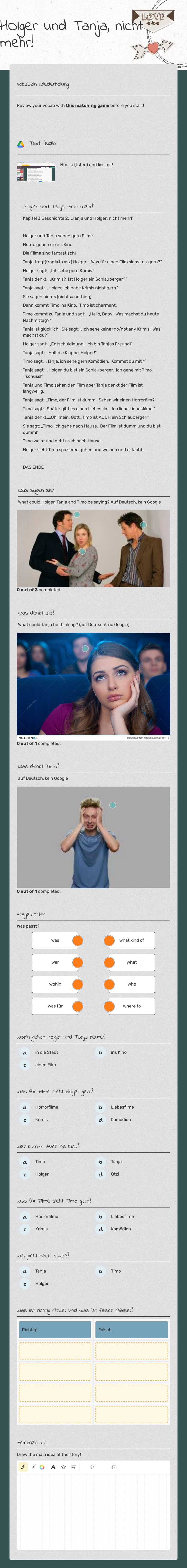 HOlger und Tanja, nicht mehr! worksheet preview image