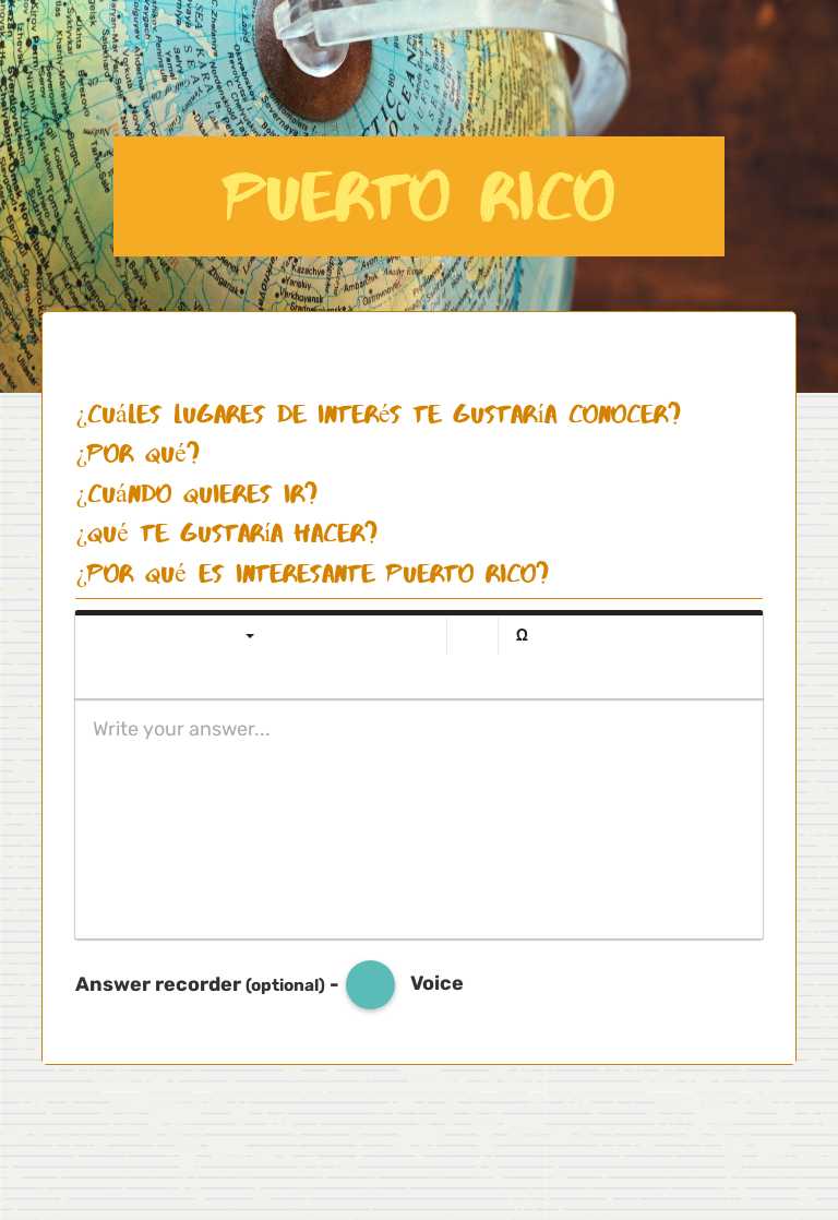 Puerto Rico worksheet preview image