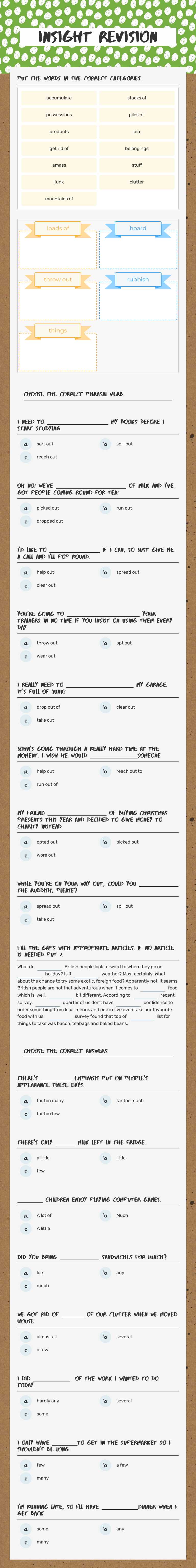 insight Revision worksheet preview image