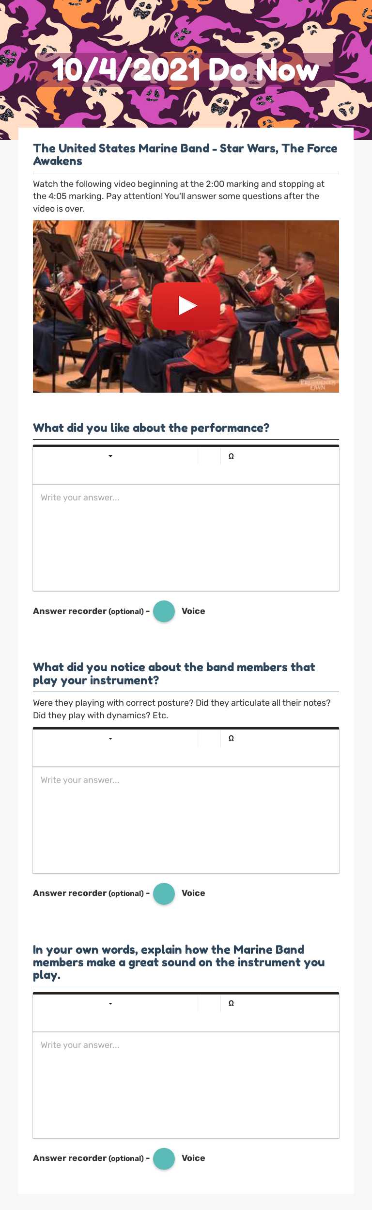 10/4/2021 Do Now worksheet preview image