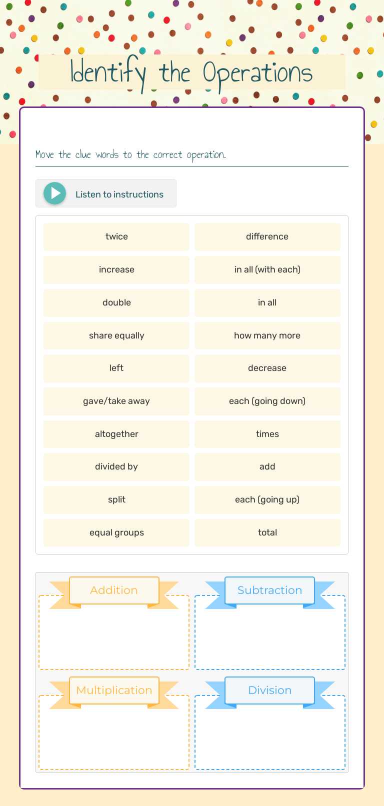 Identify the Operations worksheet preview image