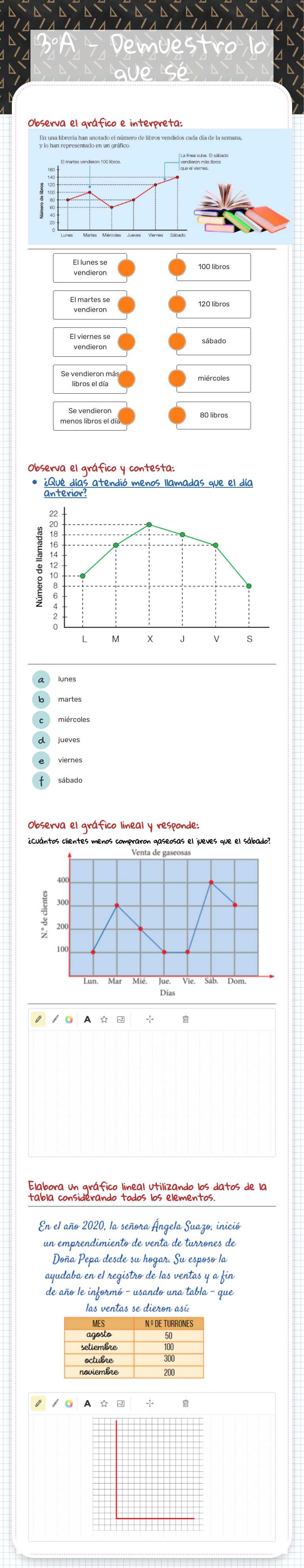 3°A - Demuestro lo que sé worksheet preview image