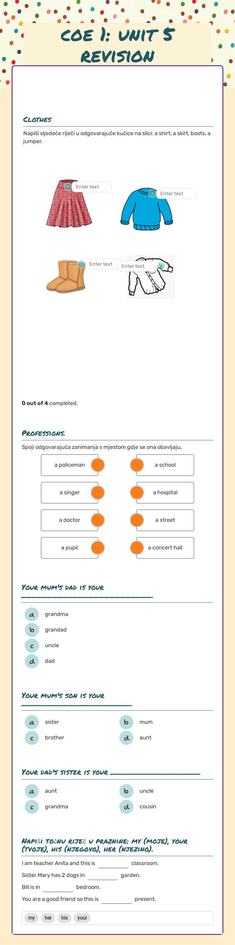 coe 1: unit 5 revision worksheet preview image