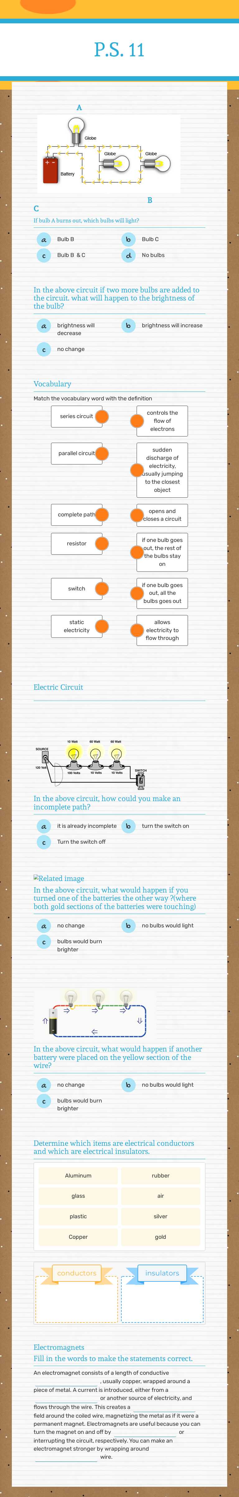 P.S. 11 worksheet preview image