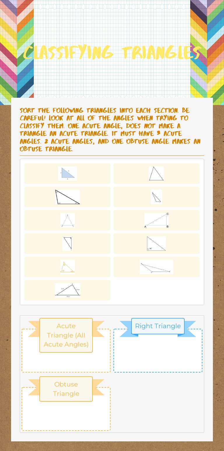 Classifying Triangles by Melanie Langston | Interactive Worksheet ...