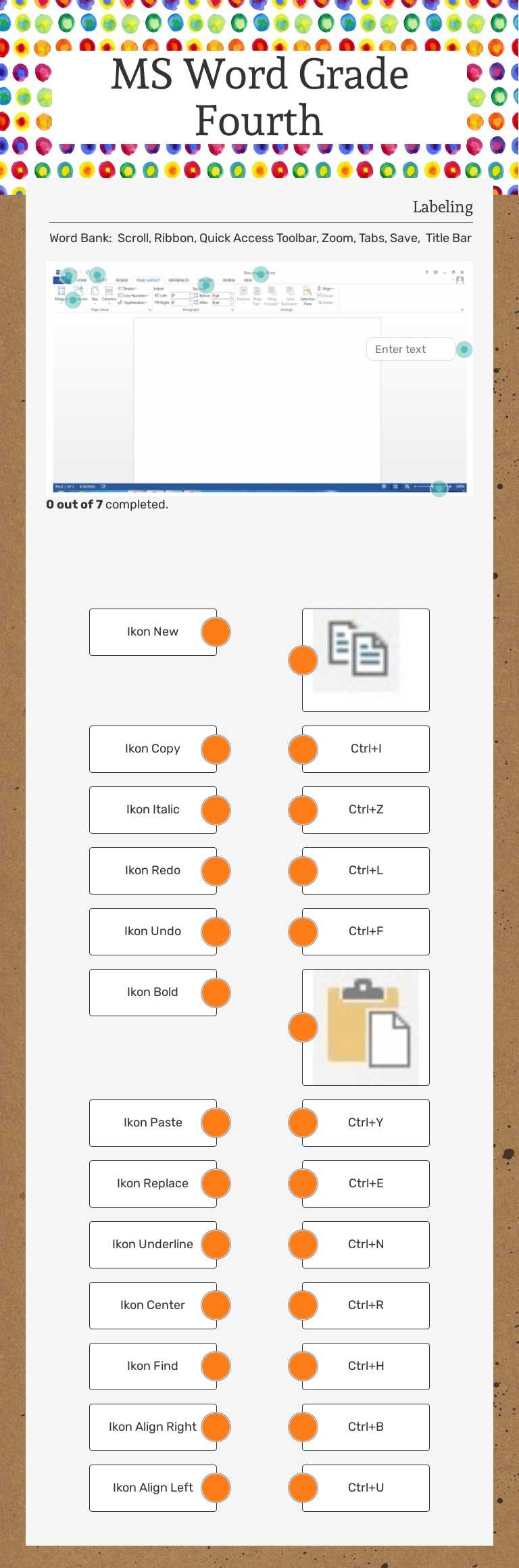 MS Word Grade Fourth Grade 7 worksheet preview