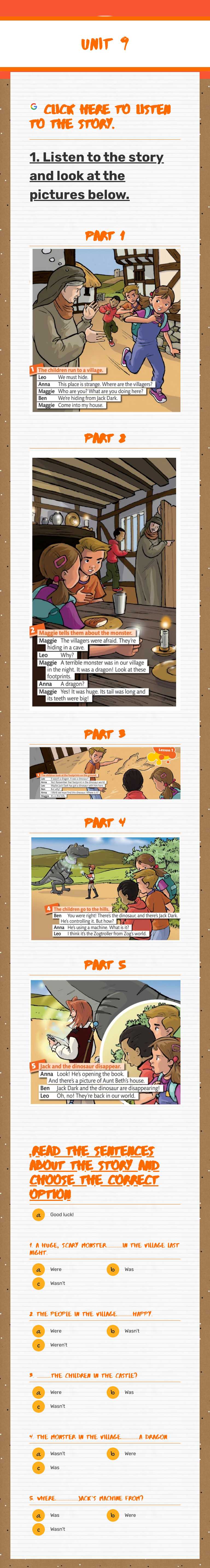 UNIT 9 worksheet preview image