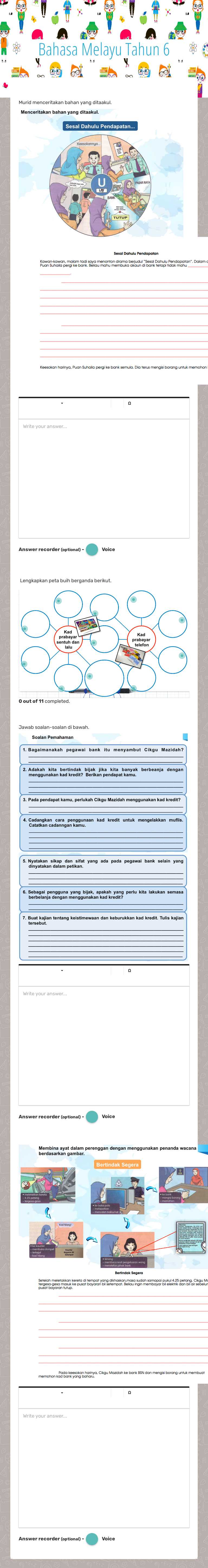 Bahasa Melayu 
Tahun 6 worksheet preview image