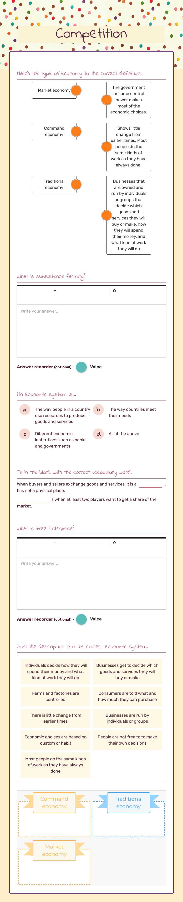 Competition Grade 5 worksheet preview