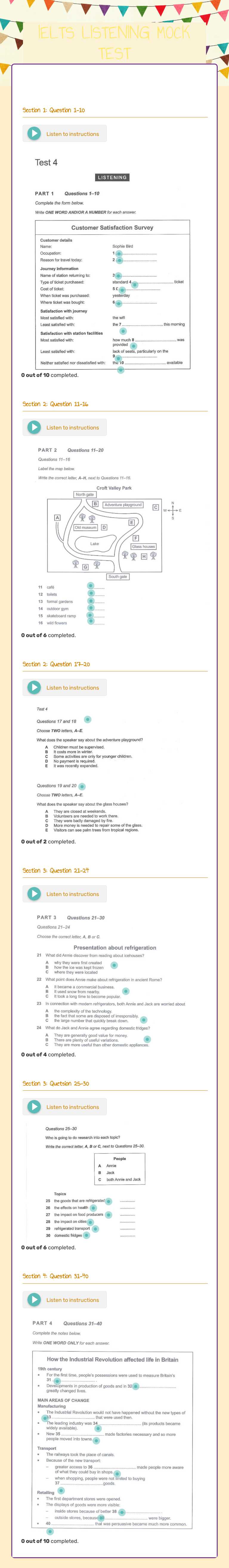 IELTS LISTENING 
MOCK TEST worksheet preview image