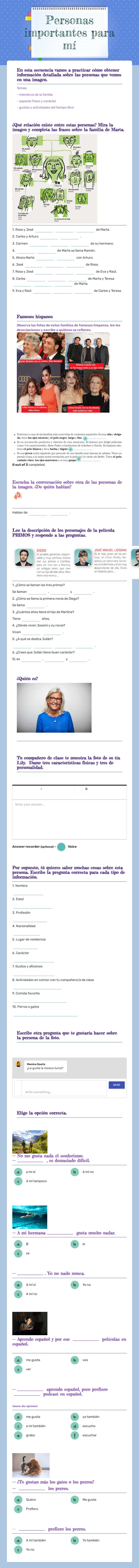 Personas importantes para mí Other worksheet preview
