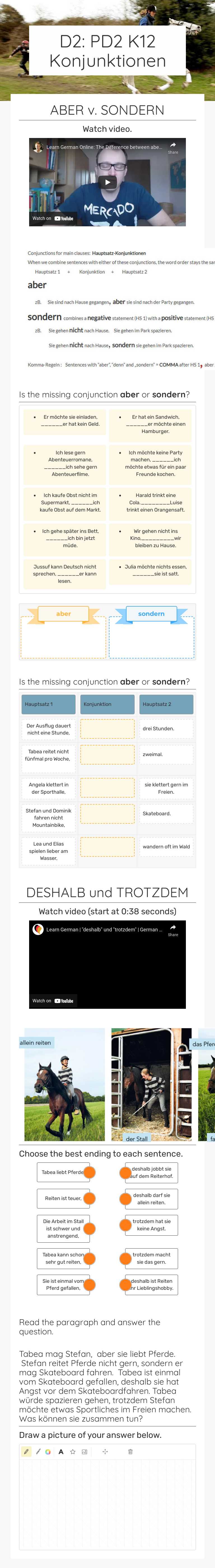 D2: PD2 K12 Konjunktionen worksheet preview image