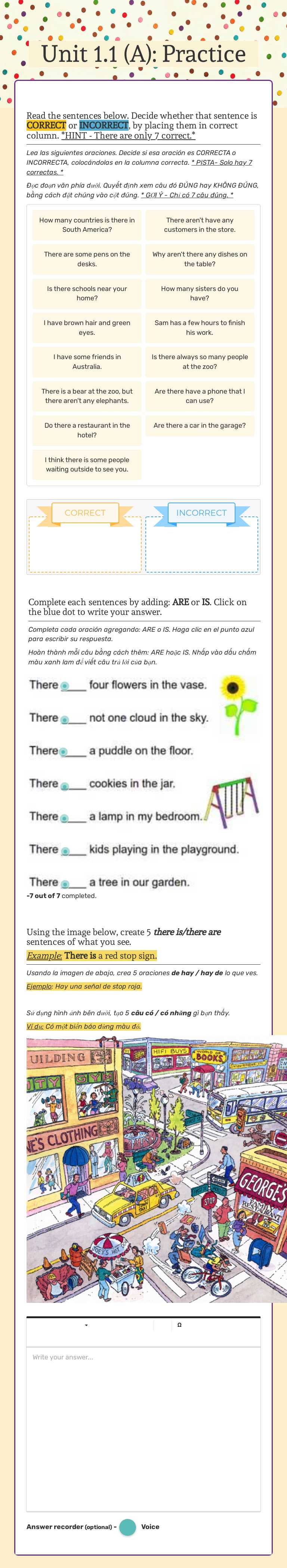Unit 1.1 (A): Practice worksheet preview image
