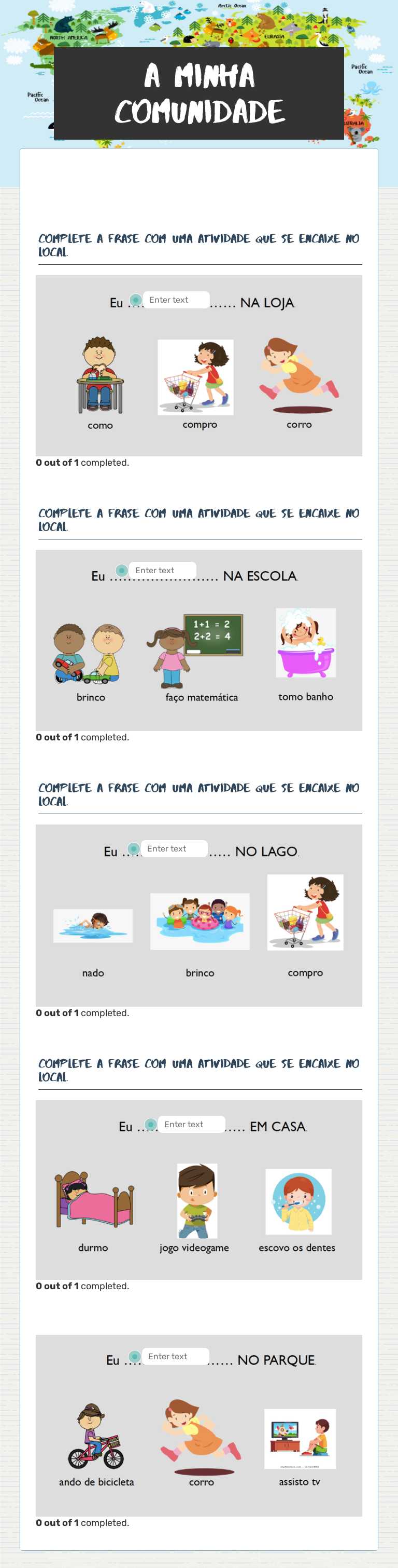 A minha Comunidade worksheet preview image