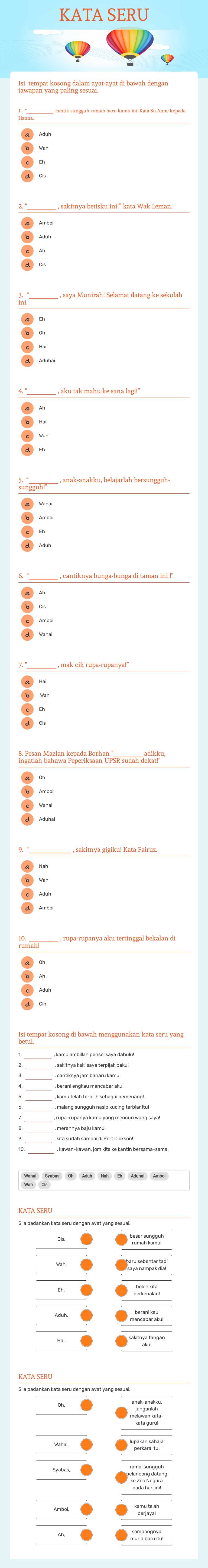 KATA SERU worksheet preview image