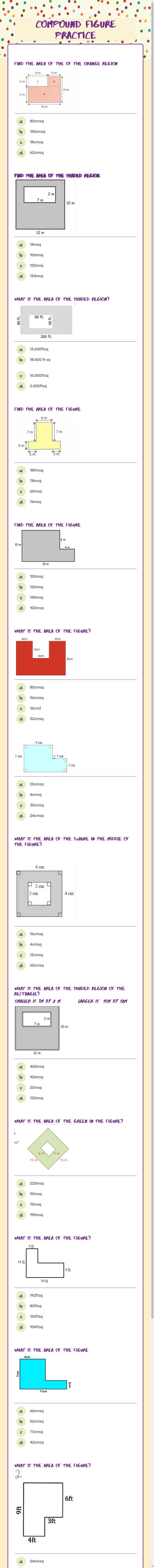 Compound figure practice worksheet preview image