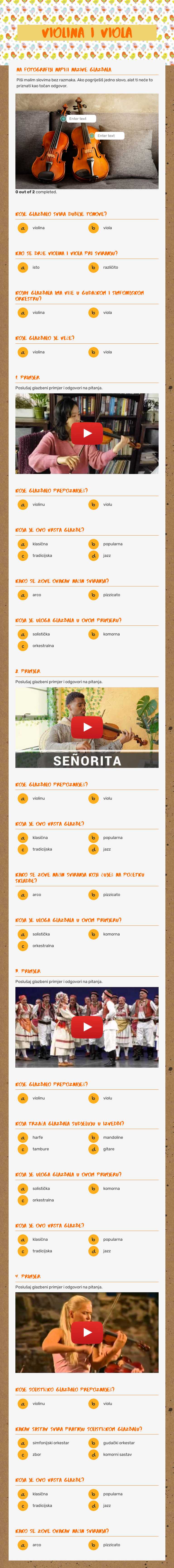 Violina i viola Grade 5 worksheet preview