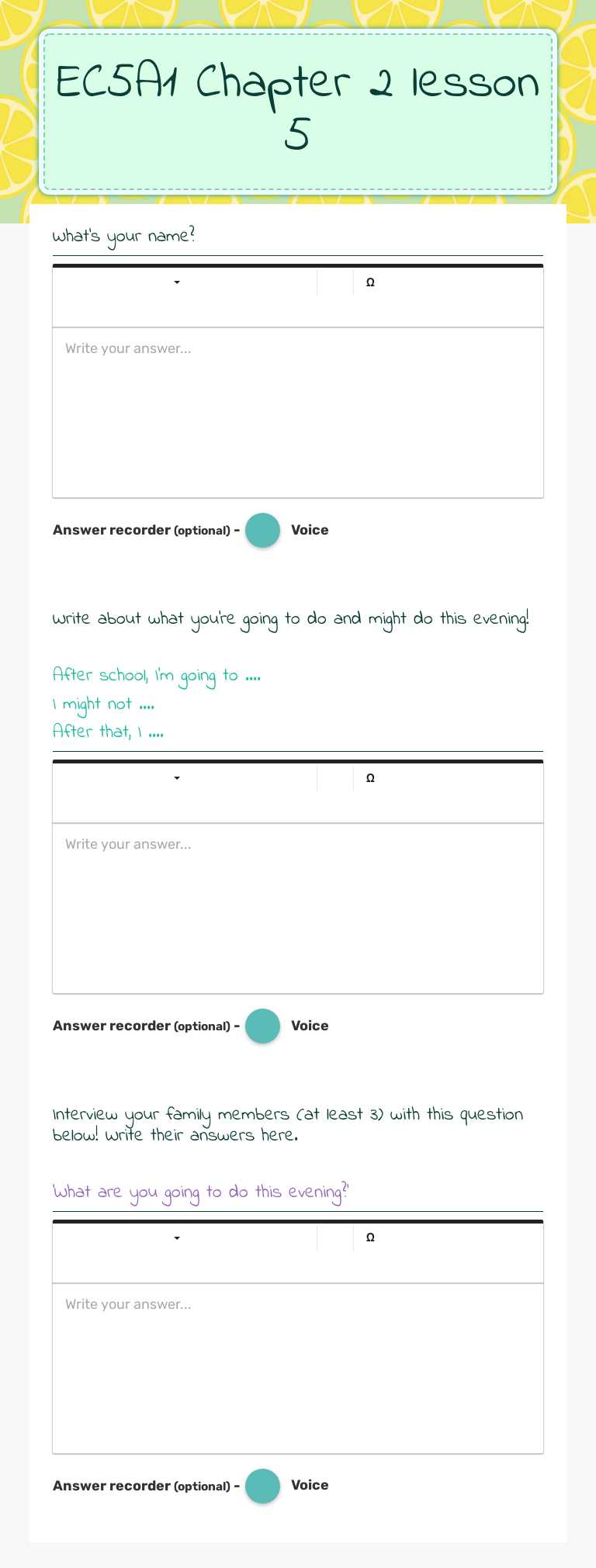 EC5A1 Chapter 2 lesson 5 worksheet preview image