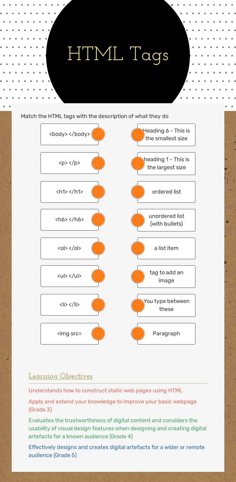 HTML
Tags Grade 7 worksheet preview