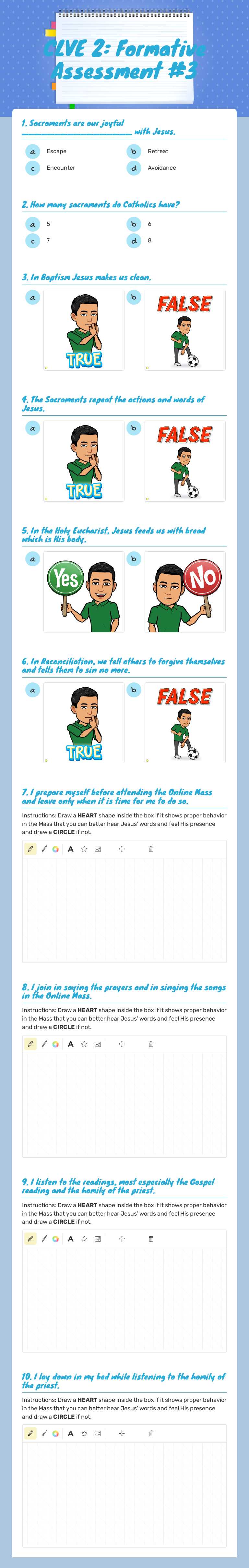 CLVE 2: Formative Assessment #3 Grade 2 worksheet preview