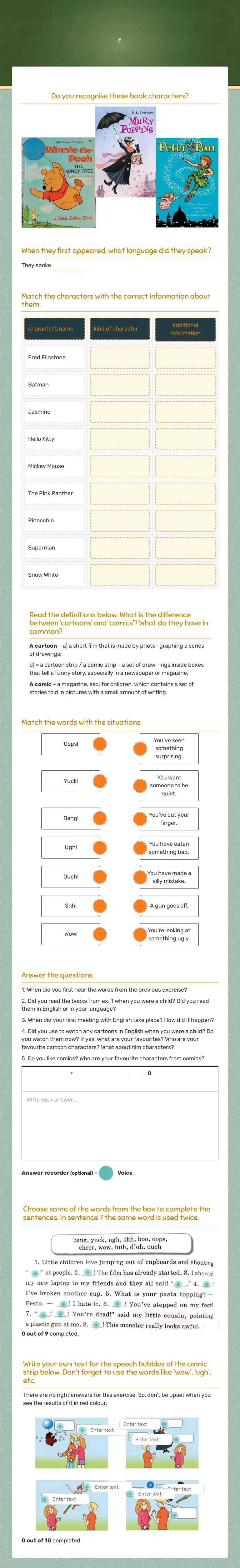 Lesson 1. Wow! It‛s English! worksheet preview image