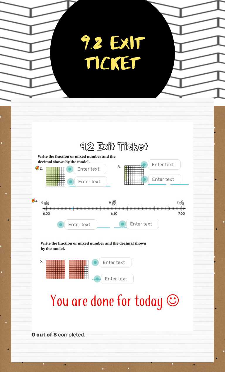 9.2 Exit Ticket worksheet preview image