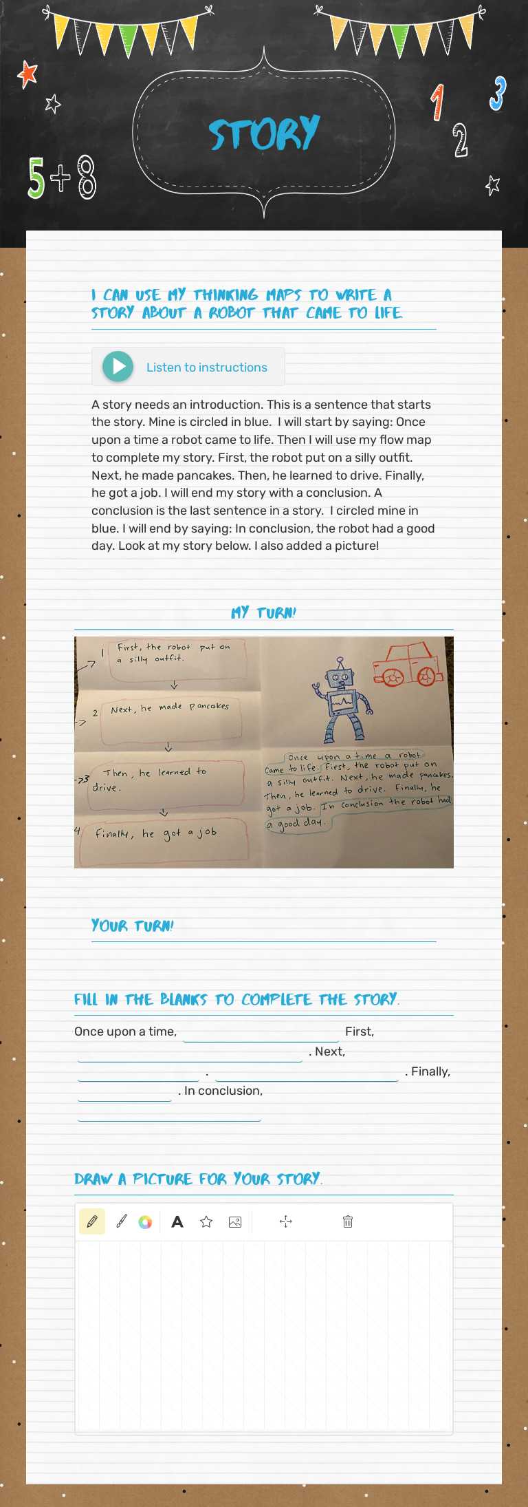 Story Grade 1 worksheet preview
