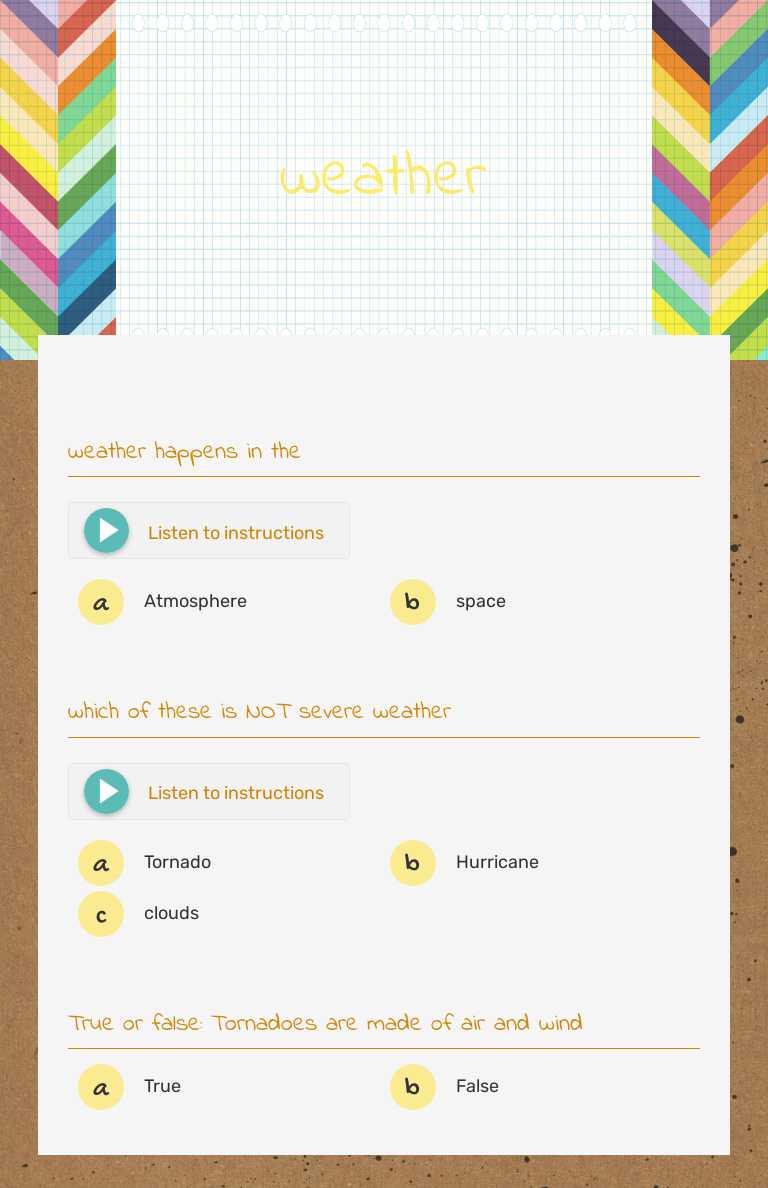 weather worksheet preview image