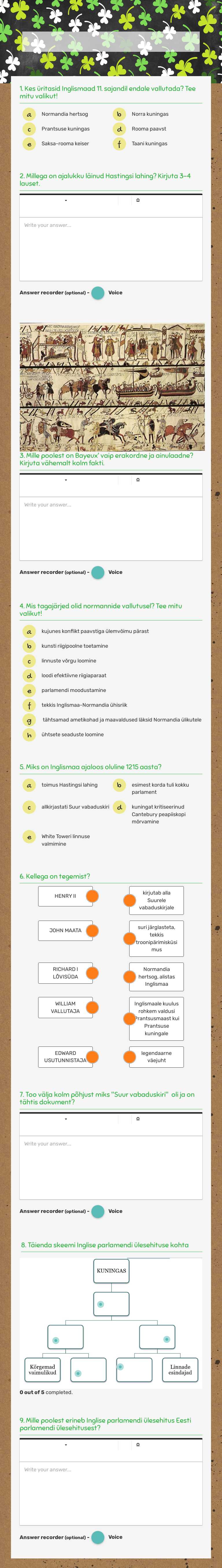Inglismaa      
 õpik lk. 136-139 worksheet preview image