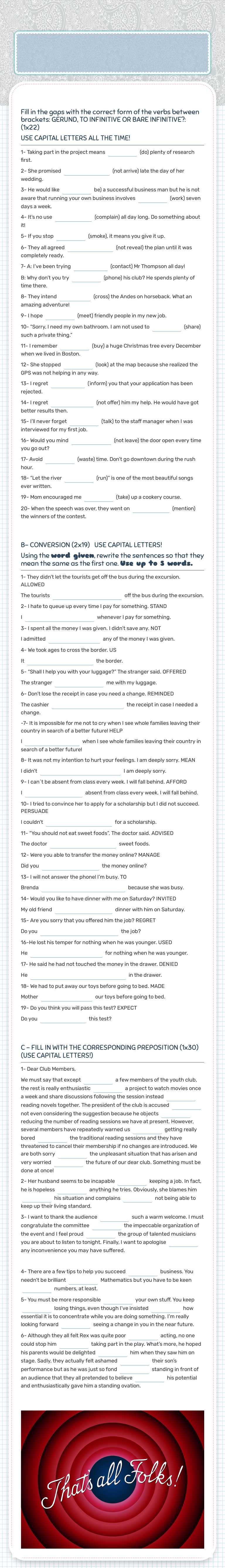 5TH SENIOR GRAMMAR TEST_
VERB PATTERNS Grade 12 worksheet preview