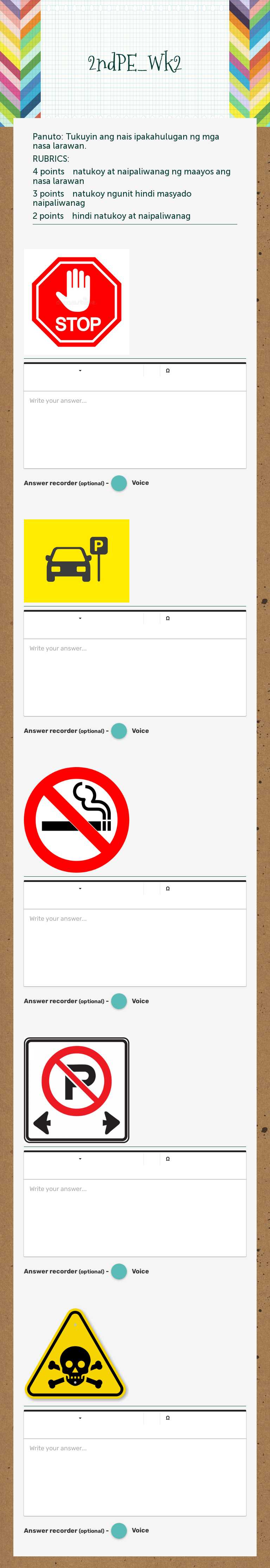 2ndPE_Wk2 worksheet preview image