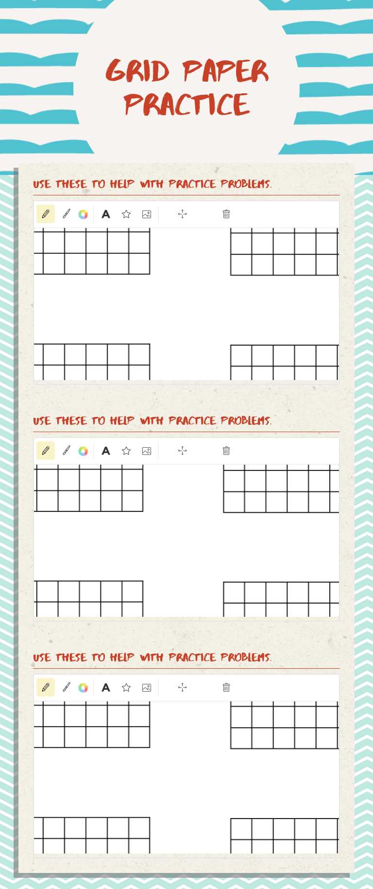 GRId PAPER PRACTICE worksheet preview image