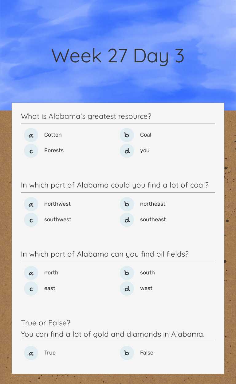 Week 27 Day 3 worksheet preview image