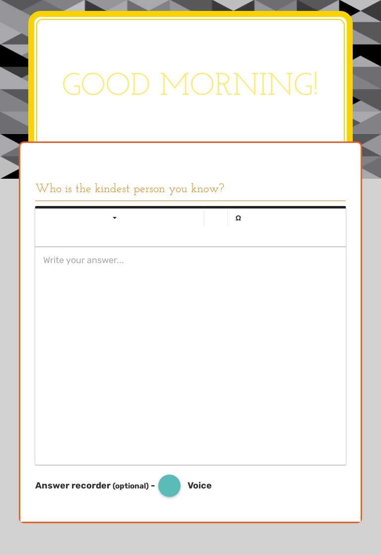 Good Morning! worksheet preview image