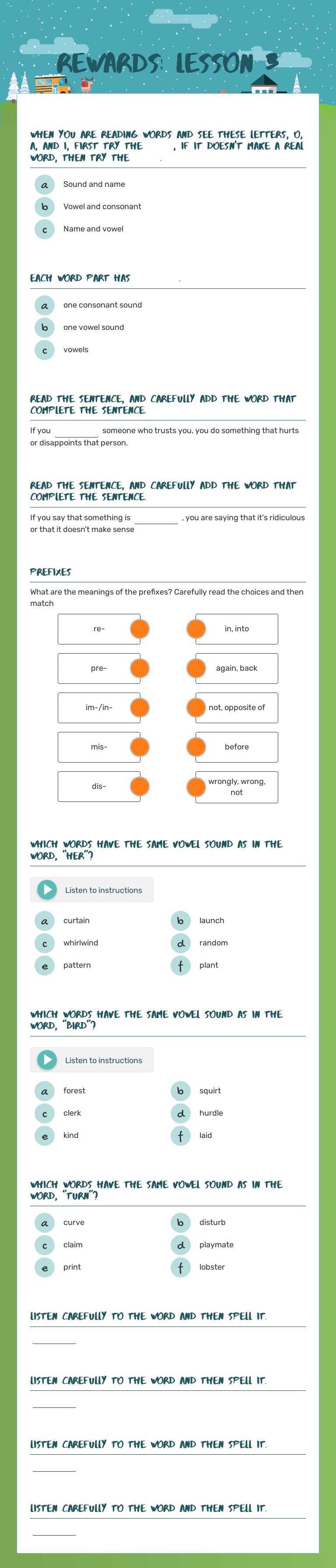 REWARDS: Lesson 3 worksheet preview