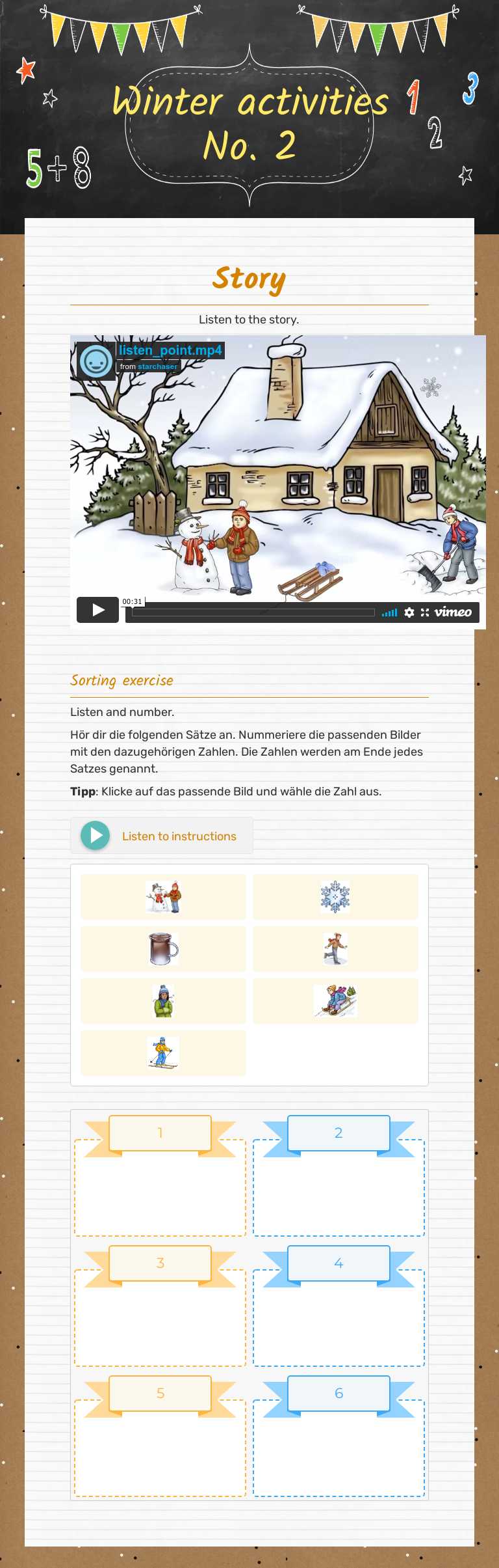 Winter activities
No. 2 worksheet preview image