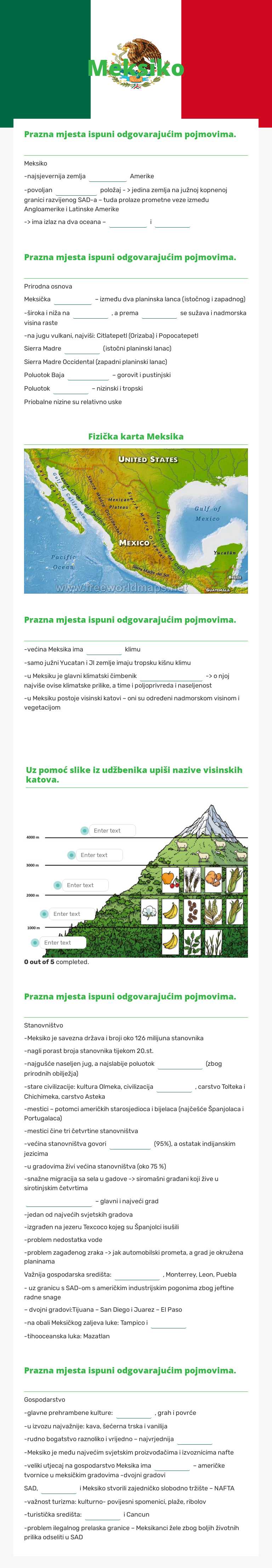 Meksiko worksheet preview image