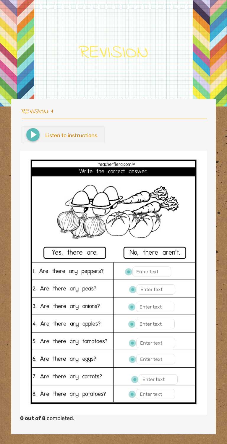 REVISION worksheet preview image