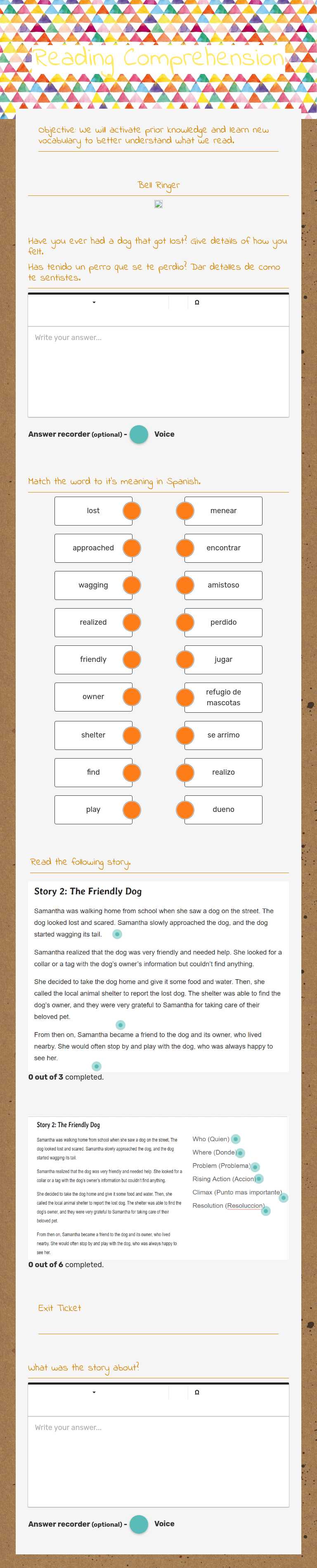 Reading Comprehension worksheet preview image