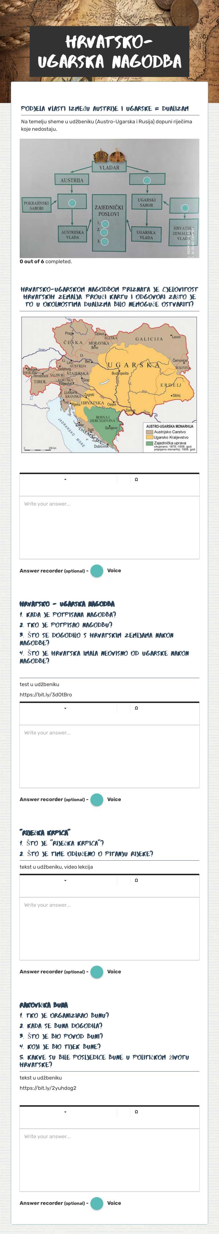 HRVATSKO-UGARSKA NAGODBA Grade 7 worksheet preview